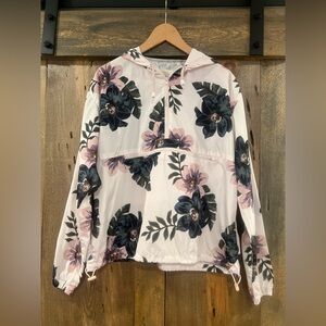 Thread and Supply Floral Tropical Windbreaker Sz Medium